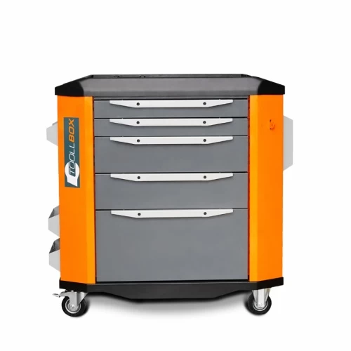 Тележка инструментальная ToollBox TBP-5 (оранжевая)