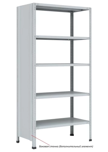 Стеллаж металлический Титан МС-750 2200x1000x800/3