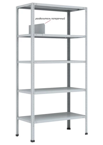 Стеллаж металлический Титан МС-750 1800x1200x600/7 Стеллаж металлический Титан МС-750 1800x1200x600/7